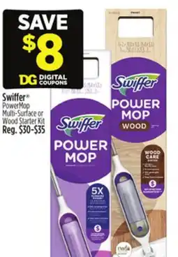 Dollar General Swiffer PowerMop Multi-Surface or Wood Starter Kit offer