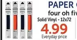Hobby Lobby PAPER CRAFT four oh five Solid Vinyl offer