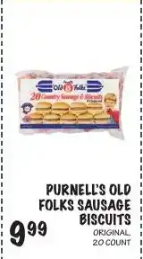 Foodarama Purnell's old folks sausage offer