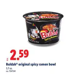 Lidl Buldak original spicy ramen bowl offer