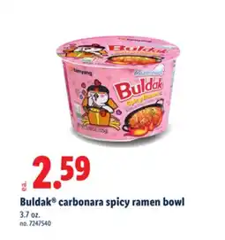 Lidl Buldak carbonara spicy ramen bowl offer