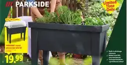 Lidl PARKSIDE raised planter box with lid offer