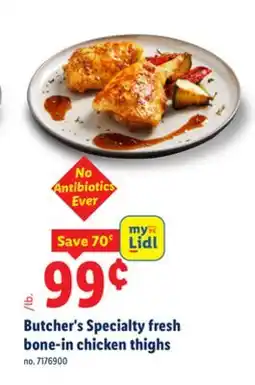 Lidl Butcher's Specialty fresh bone-in chicken thighs offer