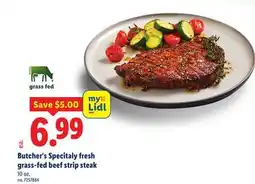 Lidl Butcher's Specitaly fresh grass-fed beef strip steak offer