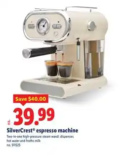 Lidl SilverCrest espresso machine offer