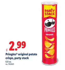 Lidl Pringles original potato crisps, party stack offer