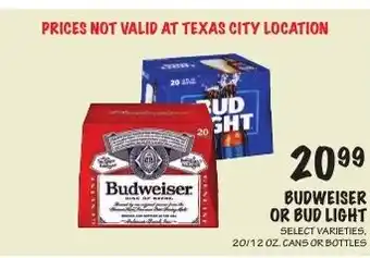 Foodarama Budweiser or bud light offer