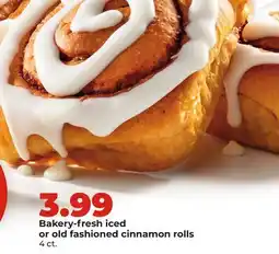 Hy-Vee Bakery-fresh iced or old fashioned cinnamon rolls offer