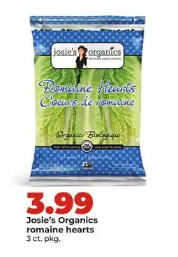 Hy-Vee Josie's Organics romaine hearts offer