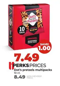 Hy-Vee Dot's pretzels multipacks offer