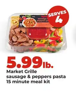 Hy-Vee Market Grille sausage & peppers pasta 15 minute meal kit offer