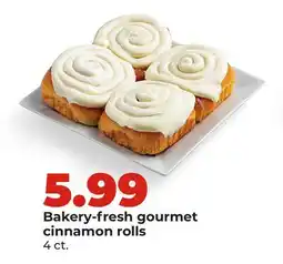 Hy-Vee Bakery-fresh gourmet cinnamon rolls offer