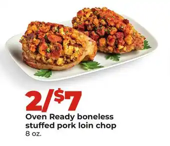 Hy-Vee Oven Ready boneless stuffed pork loin chop offer