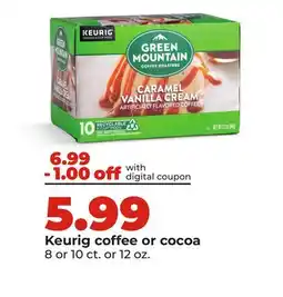 Hy-Vee Keurig coffee or cocoa offer