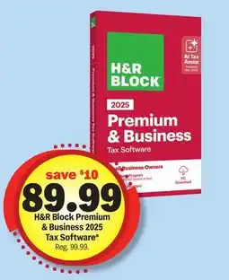 Meijer H&R Block Premium & Business 2025 Tax Software offer