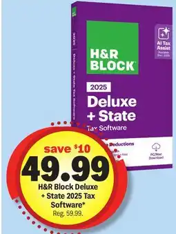 Meijer H & R Block Deluxe + State 2025 Tax Software offer