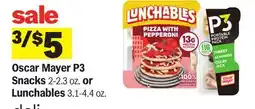 Meijer Oscar Mayer P3 Snacks 2-2.3 oz. or Lunchables 3.1-4.4 oz offer