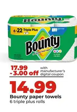 Hy-Vee Bounty paper towels offer
