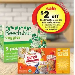 Meijer Food Pouches, Jars and Tubs Variety Packs offer
