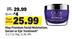 Meijer Olay Premium Facial Moisturizer, Serum or Eye Treatment offer