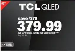 Meijer TCL 65 Q Class 4K UHD HDR QLED Smart TV offer