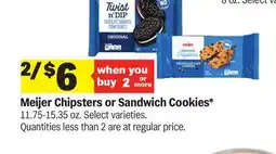 Meijer Meijer Chipsters or Sandwich Cookies offer
