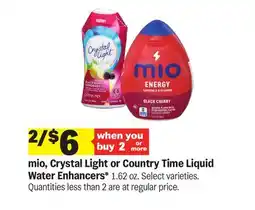 Meijer mio, Crystal Light or Country Time Liquid Water Enhancers offer