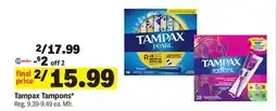 Meijer Tampax Tampons offer