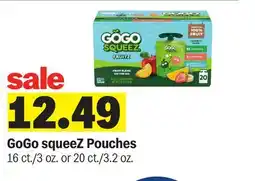 Meijer GoGo squeeZ Pouches offer