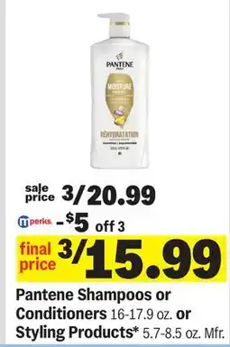 Meijer Pantene Shampoos or Conditioners 16-17.9 oz. or Styling Products* 5.7-8.5 oz offer