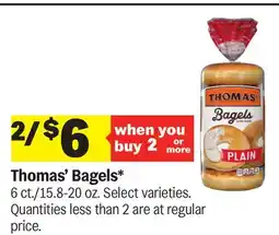 Meijer Thomas' Bagels offer