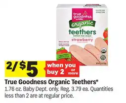 Meijer True Goodness Organic Teethers offer