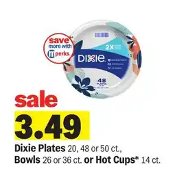 Meijer Dixie Plates 20, 48 or 50 ct., Bowls 26 or 36 ct. or Hot Cups* 14 ct offer