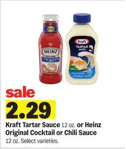 Meijer Kraft Tartar Sauce 12 oz. or Heinz Original Cocktail or Chili Sauce 12 oz offer