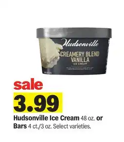 Meijer Hudsonville Ice Cream 48 oz. or Bars 4 ct./3 oz offer