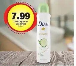 Meijer Dove Dry Spray Deodorant offer