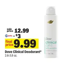 Meijer Dove Clinical Deodorant offer