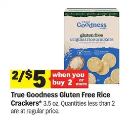 Meijer True Goodness Gluten Free Rice Crackers offer