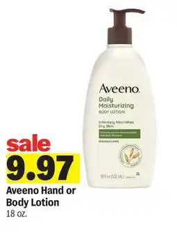 Meijer Aveeno Hand or Body Lotion offer