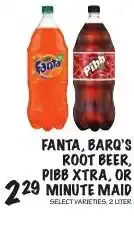 Foodarama Fanta, barq's root beer, pibb xtra, or minute maid offer