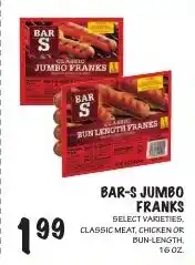 Foodarama Bar-s jumbo franks offer