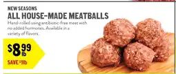 New Seasons Market All house-made meatballs offer