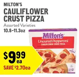 New Seasons Market Milton's cauliflower crust pizza offer