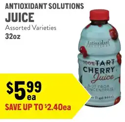 New Seasons Market Antioxidant solutions juice offer
