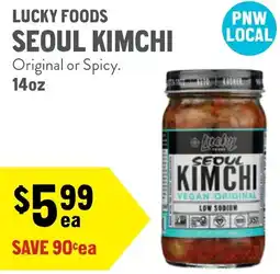 New Seasons Market Lucky foods seoul kimchi offer