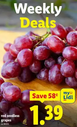 Lidl red seedless grapes offer
