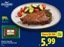 Lidl Butcher's Specialty fresh grass-fed sirloin steak offer