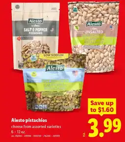 Lidl Alesto pistachios offer