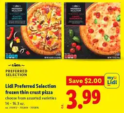 Lidl Lidl Preferred Selection frozen thin crust pizza offer