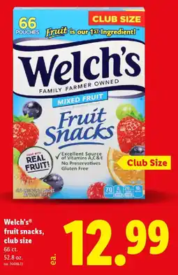 Lidl Welch's fruit snacks, club size offer